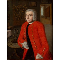 Mid-18th-Century French School Portrait Of The English Naturalist Henry Baker