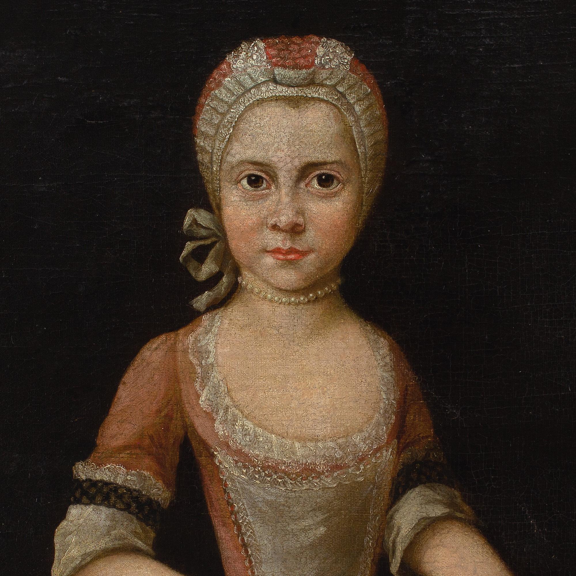 Mid-18th-Century German School, Portrait Of A Girl With A Cherry Basket 2