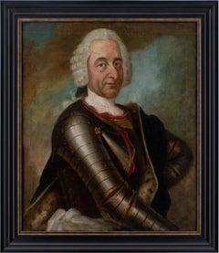 Scuola tedesca della metà del XVIII secolo, Ritratto di aristocratico in armatura