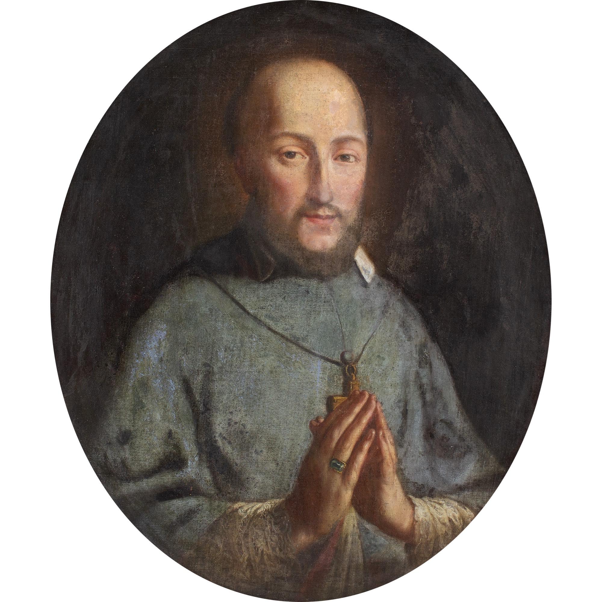 Mid-18th-Century Italian School, Portrait Of Saint Francis De Sales - Painting by Unknown