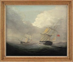 Mid-19th-Century British School, Ships In A Turbulent Sea