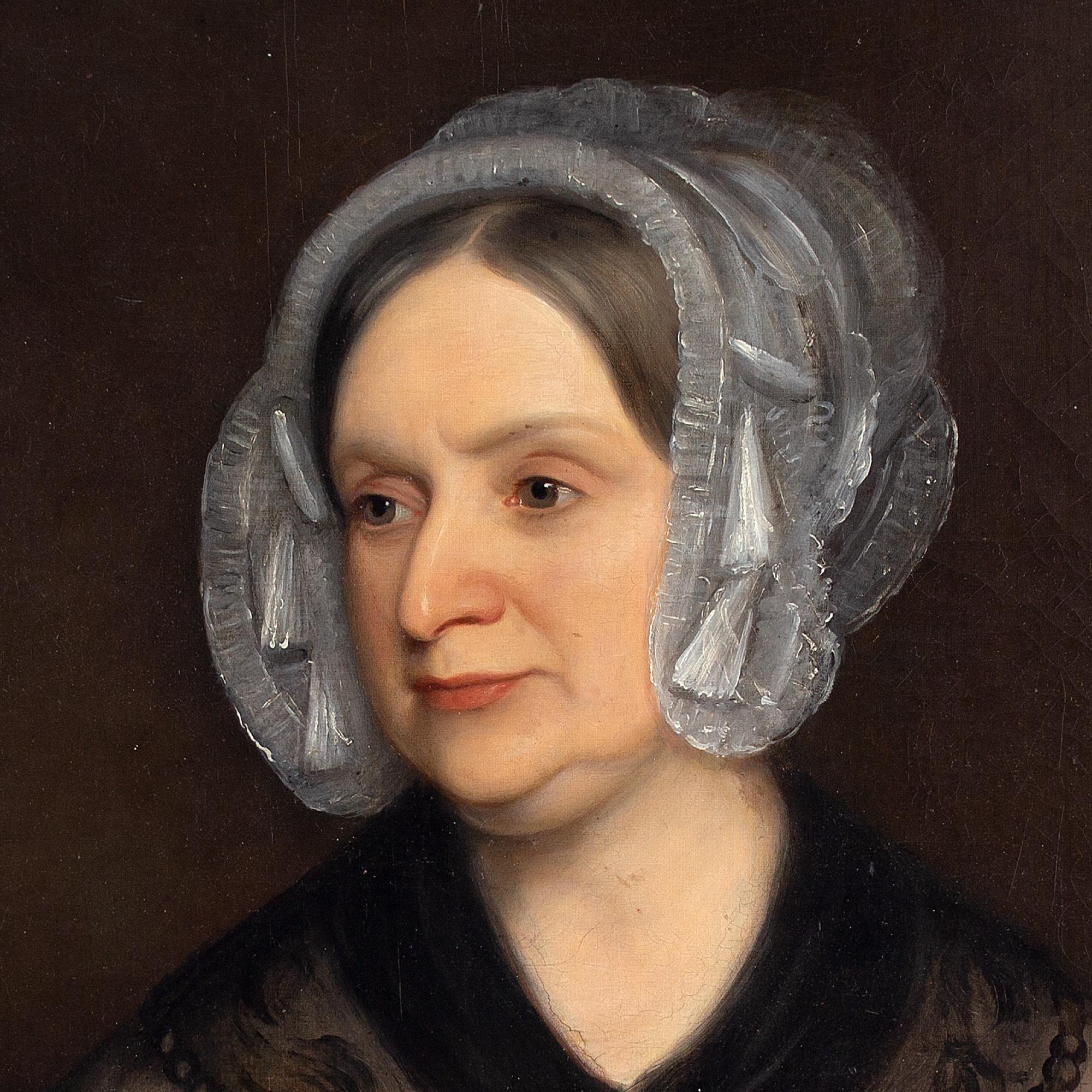 Mid-19th-Century English School Portrait Of A Lady, Oil Painting 3