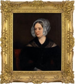 Mid-19th-Century English School Portrait Of A Lady, Oil Painting