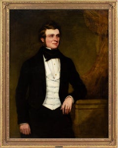 Mid-19th-Century English School, Wedding Portraits Of Joseph & Harriet Johnson
