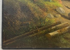 Mid 19th Century European School "Rustic Mill" Original Oil Painting c.1850