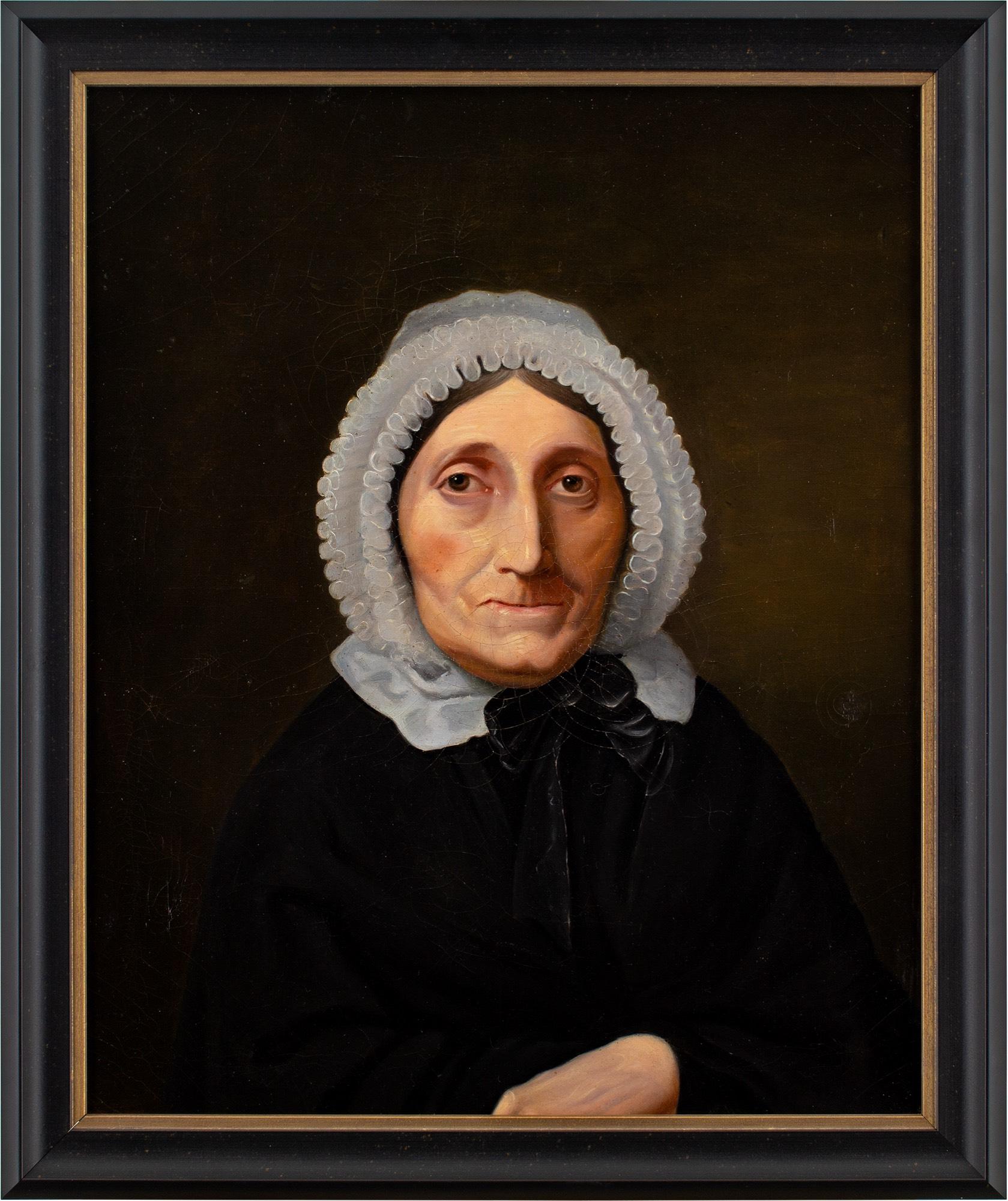 Mitte des 19. Jahrhunderts Französische Schule, Ein Paar Nanas, 2 x Ölgemälde – Painting von Unknown