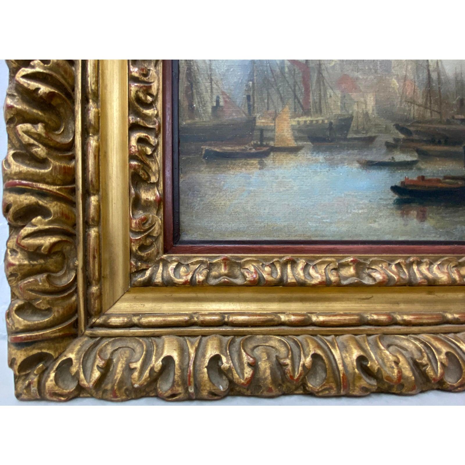 Mid 19th Century Nautical View of the River Thames, London Oil Painting 3