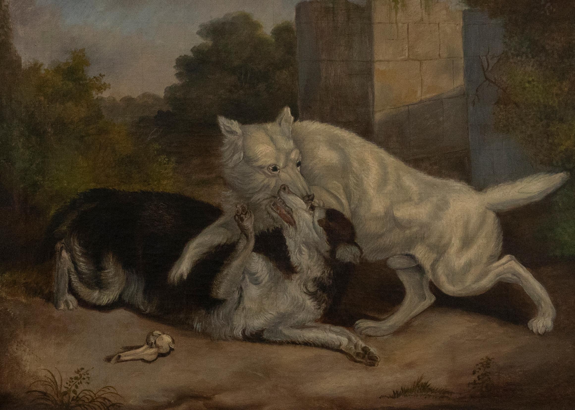 Olio della metà del 19° secolo - Lotta per gli scarti - Painting di Unknown