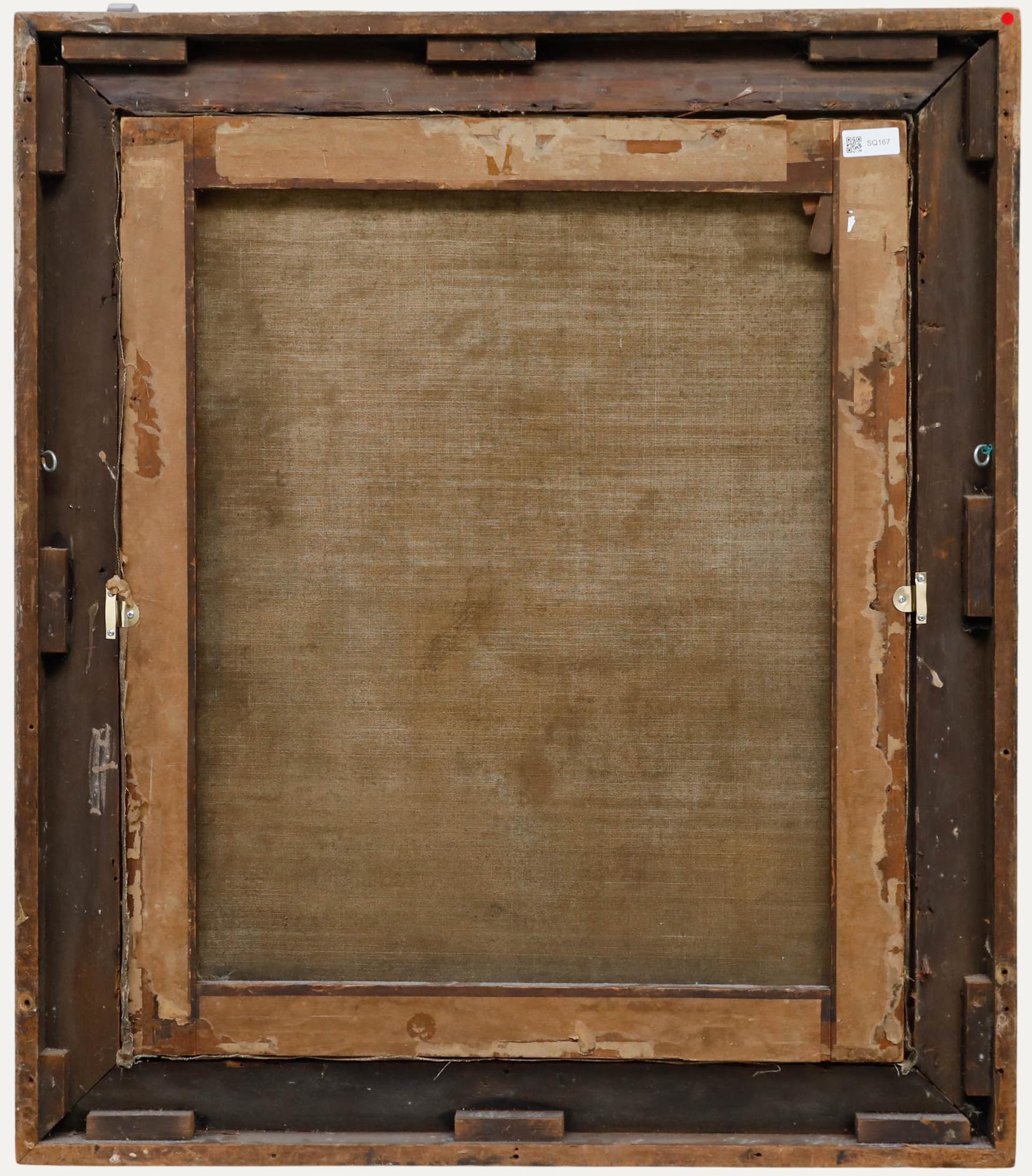 Mid 19th Century Oil - Brown Portrait Painting by Unknown