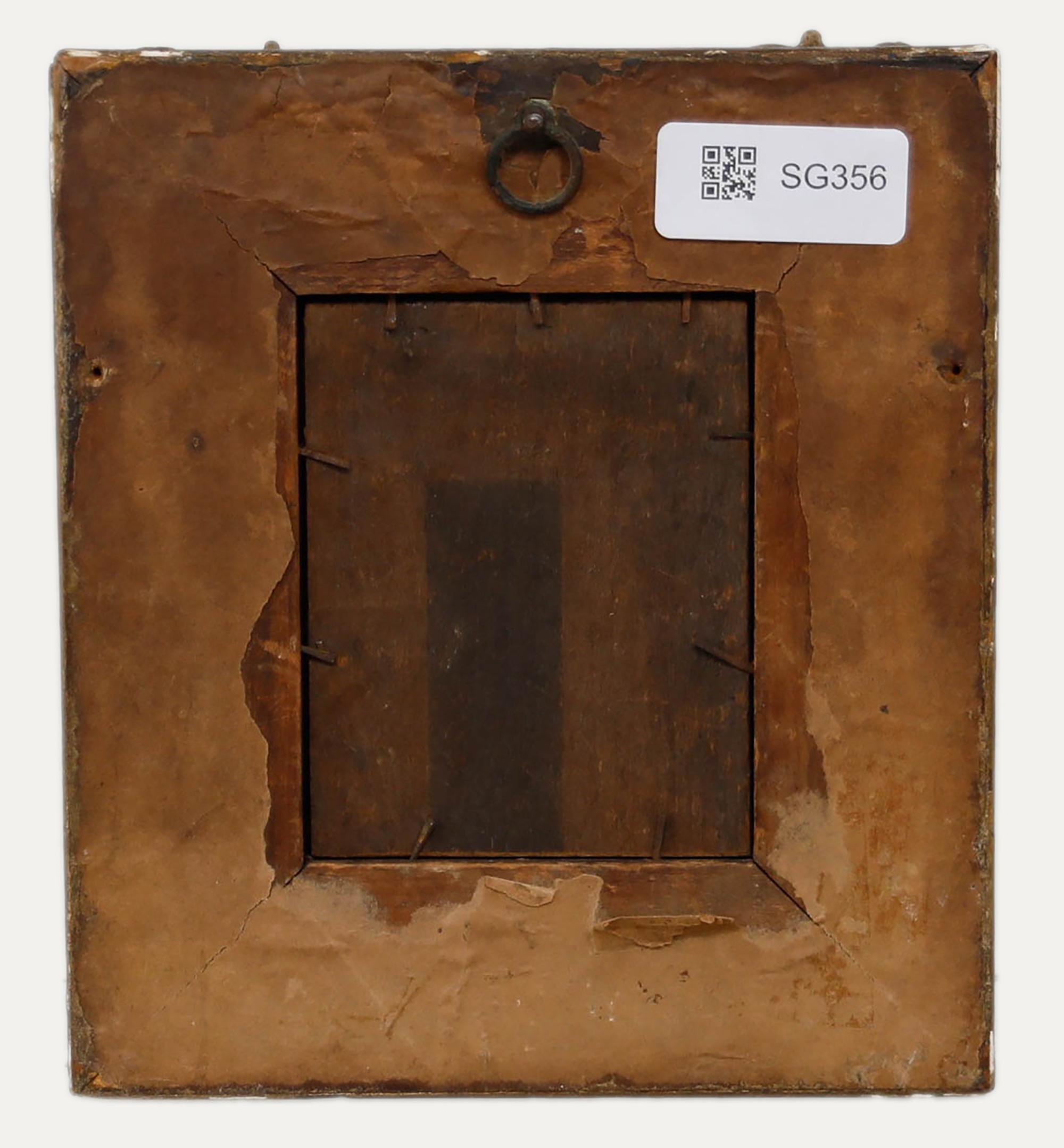 Öl aus der Mitte des 19. Jahrhunderts - Mann mit einer langen Pfeife (Braun), Portrait Painting, von Unknown