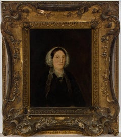 Antique Mid 19th Century Oil - Portrait of Miss Anne Wainwright
