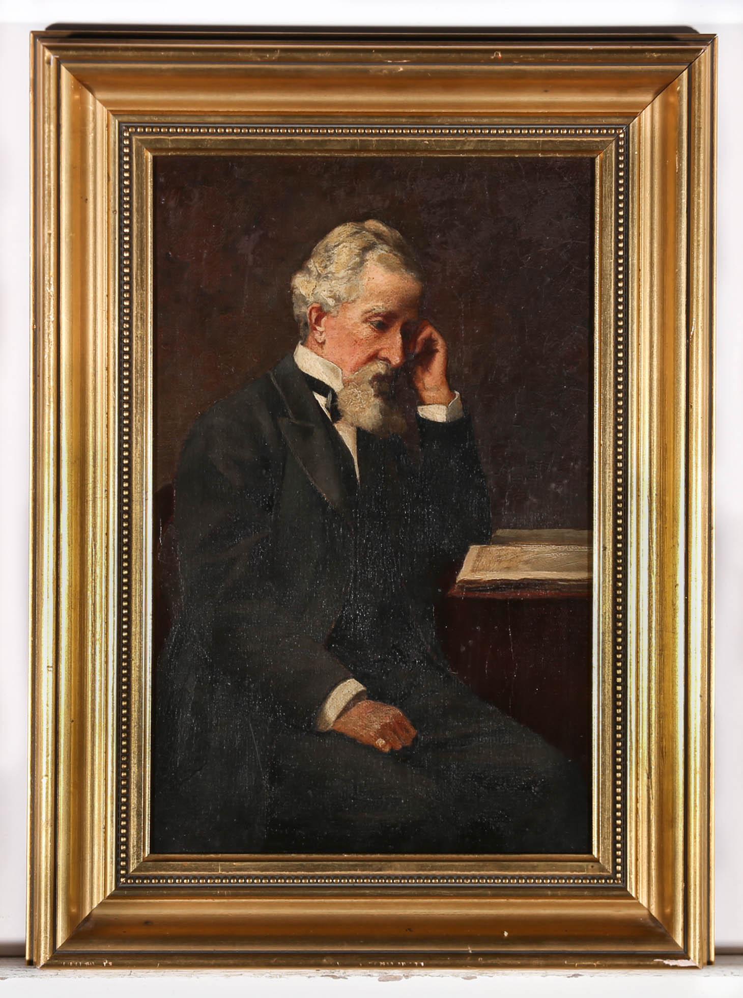 Mid 19th Century Oil - Portrait of William Stevens 2
