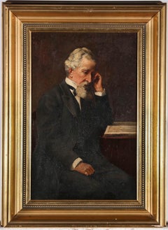 Antique Mid 19th Century Oil - Portrait of William Stevens