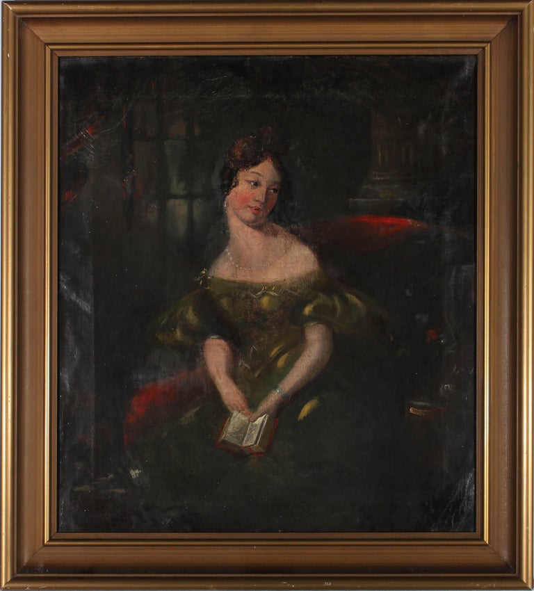 Unknown - Mid 19th Century Oil - The Uncommon Reader For Sale at 1stDibs