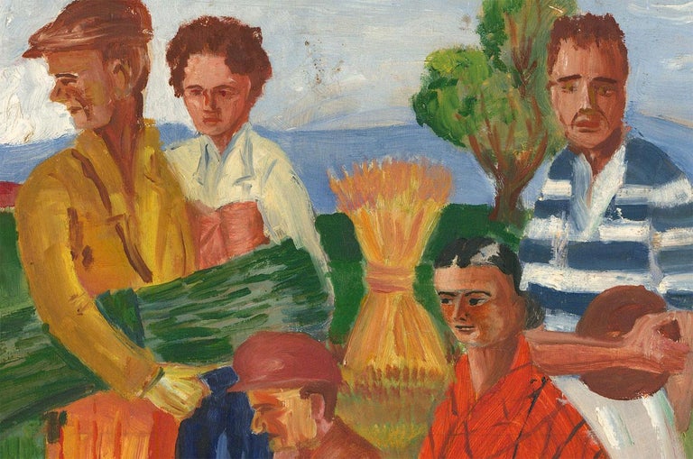 Unknown - Mid 19th Century Oil - The Villagers For Sale at 1stDibs
