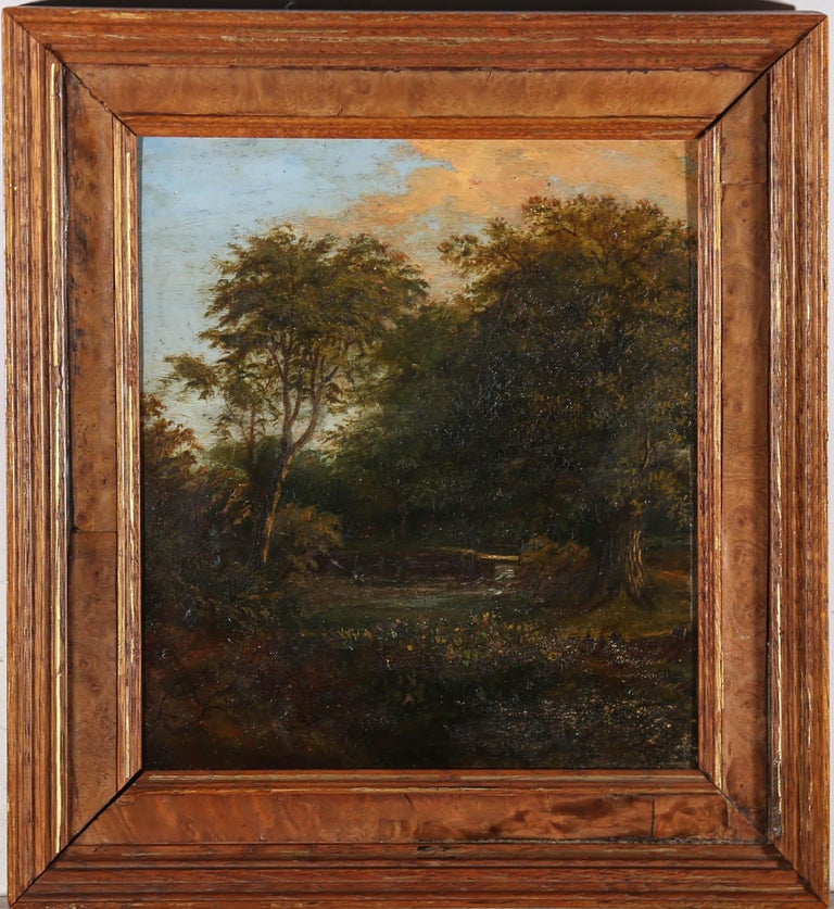 Unknown - Mid 19th Century Oil - Woodland Stream For Sale at 1stDibs