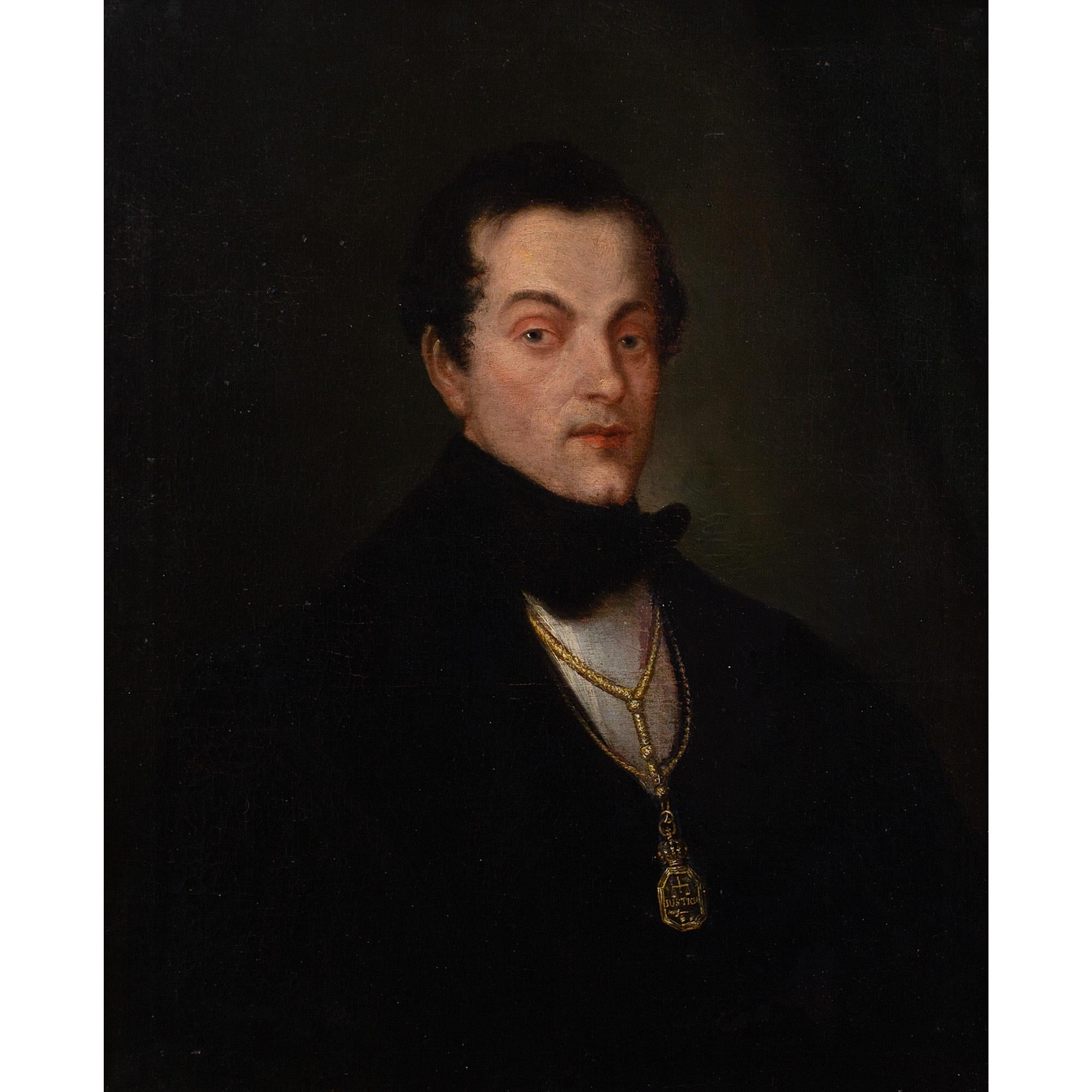 Mid-19th-Century Spanish School, Portrait Of Francisco Agustín Silvela Y Blanco - Painting by Unknown