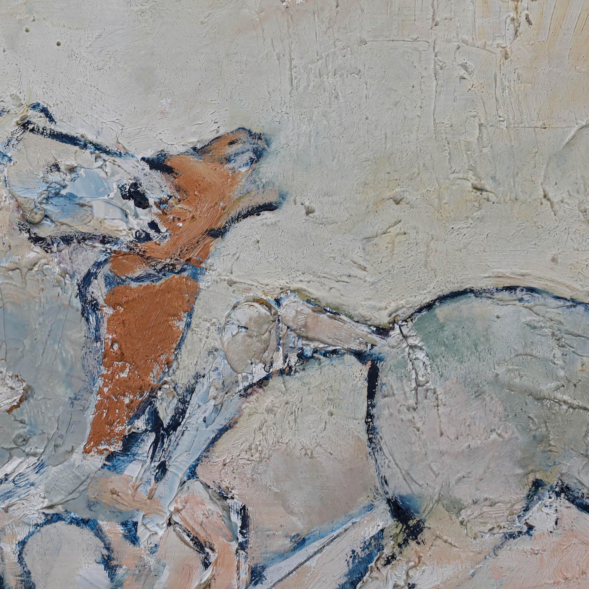 Mid 20th Century Acrylic - Il Palio - Gray Figurative Painting by Unknown