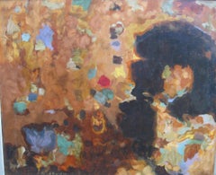 Mid 20thC Modernist: Large Oil by Lucien Beyer (1908-1981) Large Abstract oil