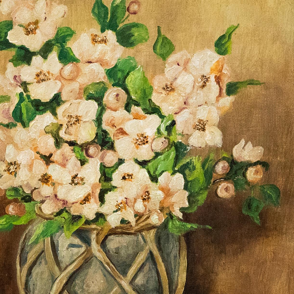 Mid 20th Century Oil - Apple Blossom For Sale 1