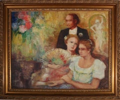 Vintage Mid 20th Century Oil - At The Party