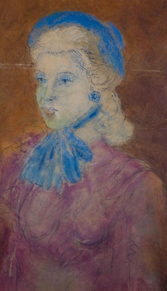 Mid 20th Century Oil - Fashionable Woman