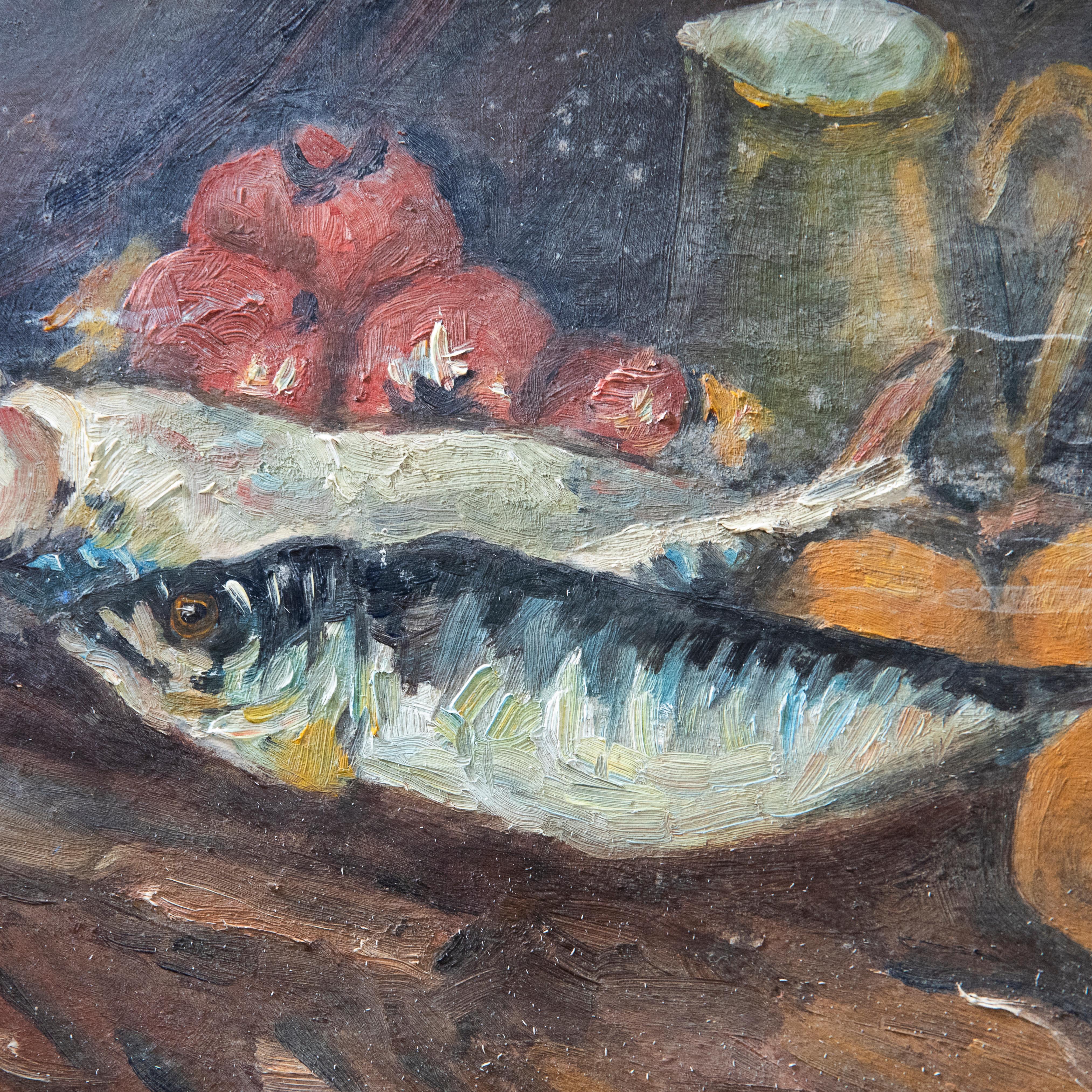 Mid 20th Century Oil - Fish and Tomatoes 1
