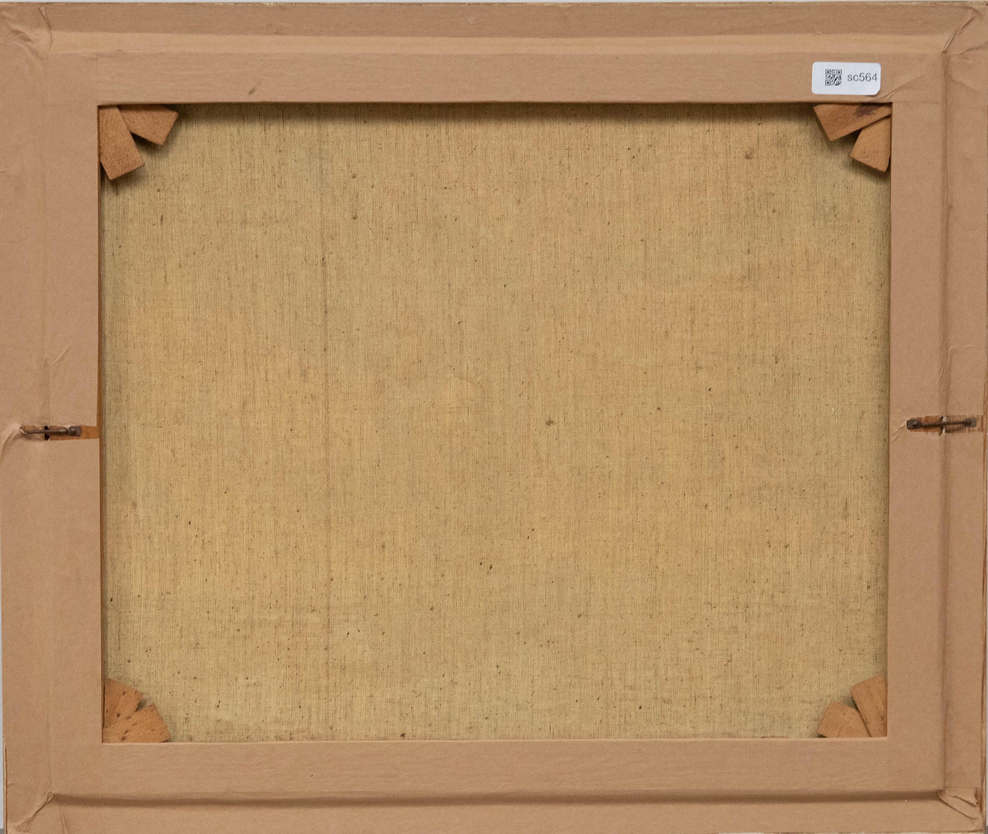 Illegibly signed. Presented in a gilt frame with foliate strapwork. On canvas.