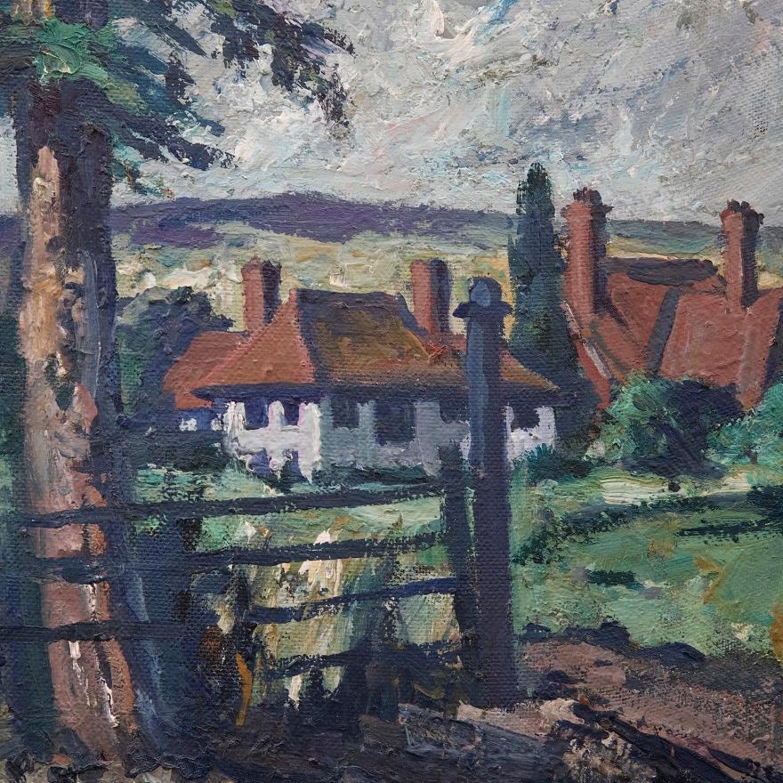 Mid 20th Century Oil - From Castle Lane For Sale 1