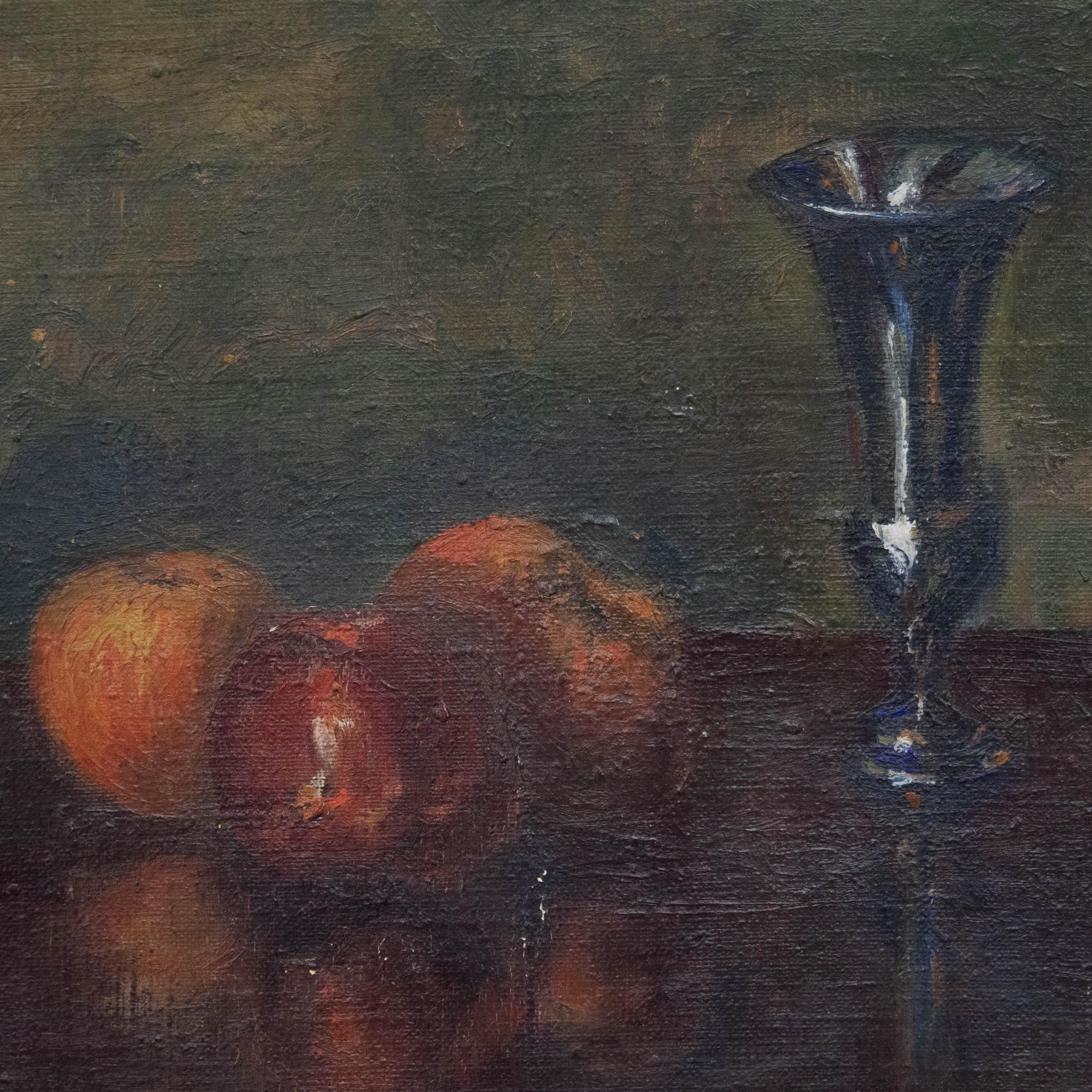Mid 20th Century Oil - Fruit and a Chalice For Sale 1