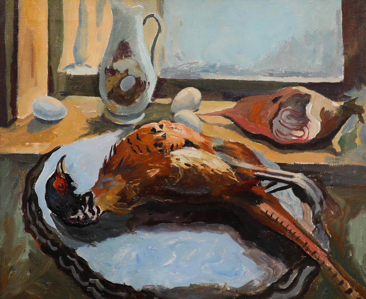 Öl aus der Mitte des 20. Jahrhunderts - Wildessen – Painting von Unknown
