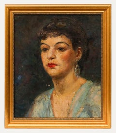 Mid 20th Century Oil - Lady in Evening Wear