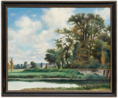 Mid 20th Century Oil - Lake Scene