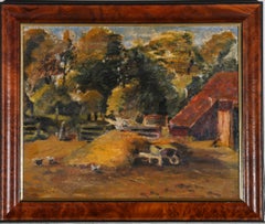 Used Mid 20th Century Oil - Morning at The Farm