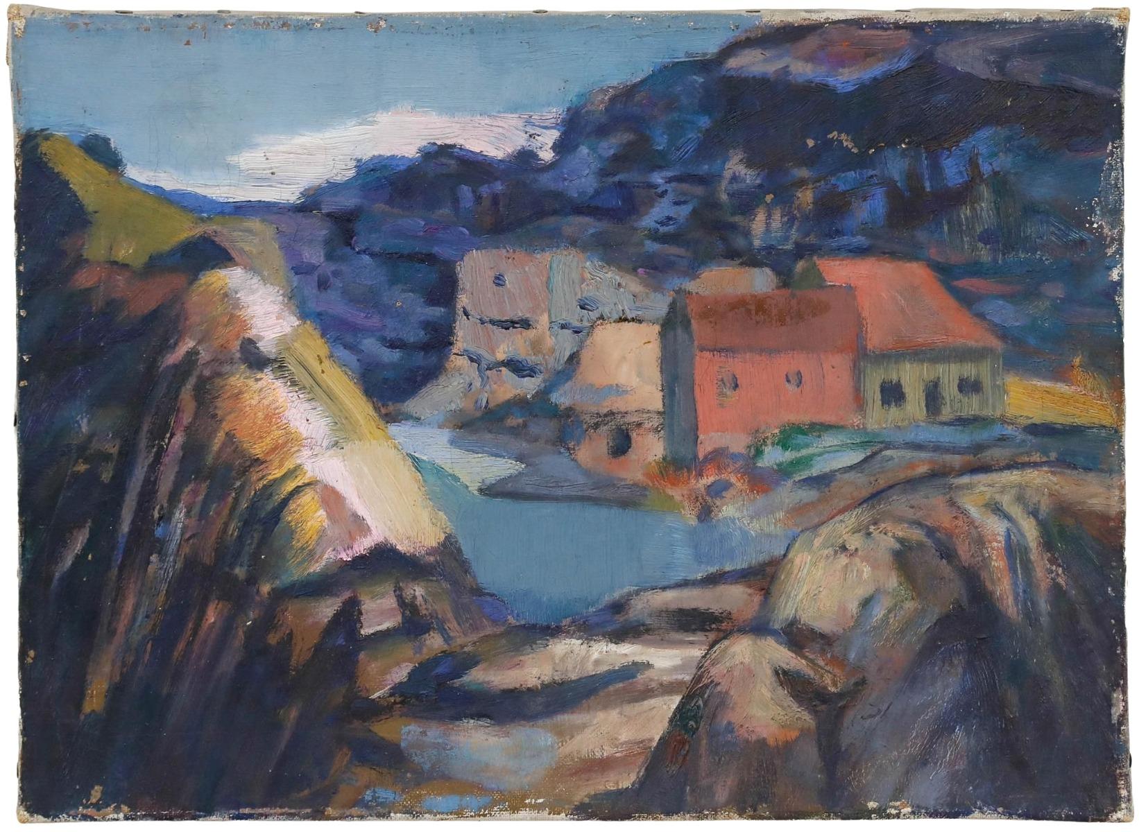 Mid 20th Century Oil - Mountain Landscape