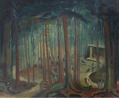 Mid 20th Century Oil - Music Concert in the Forest
