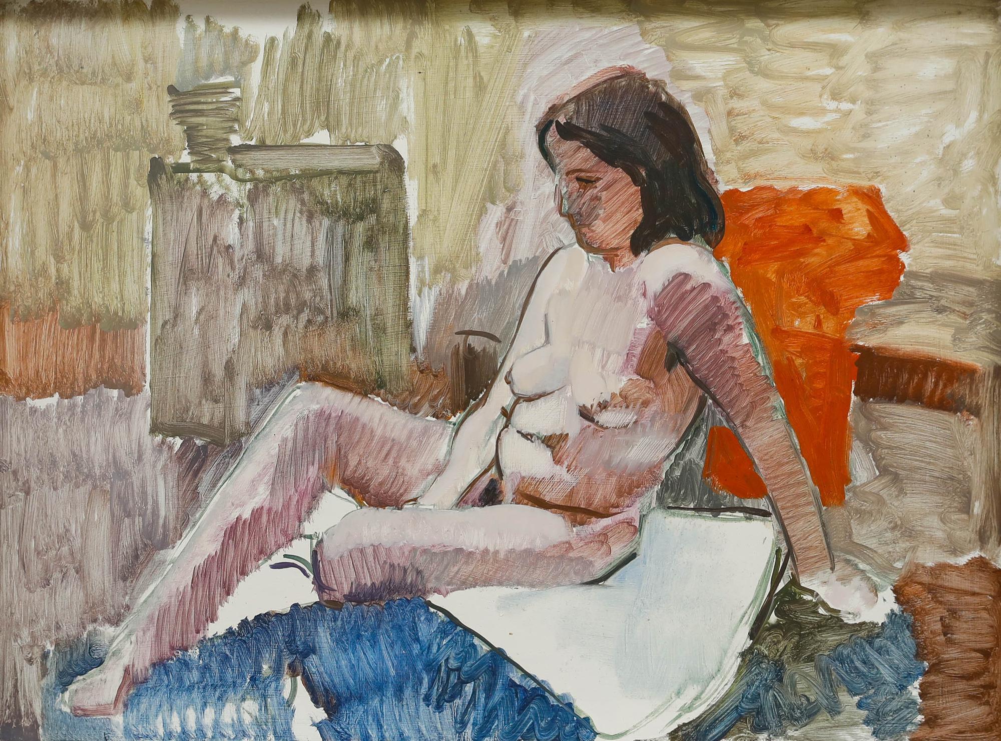 Huile du milieu du 20e siècle - Nude Lady II - Painting de Unknown