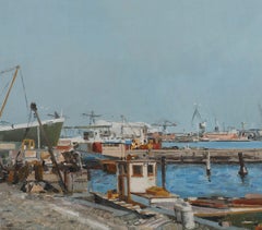 Mid 20th Century Oil - On The Harbour