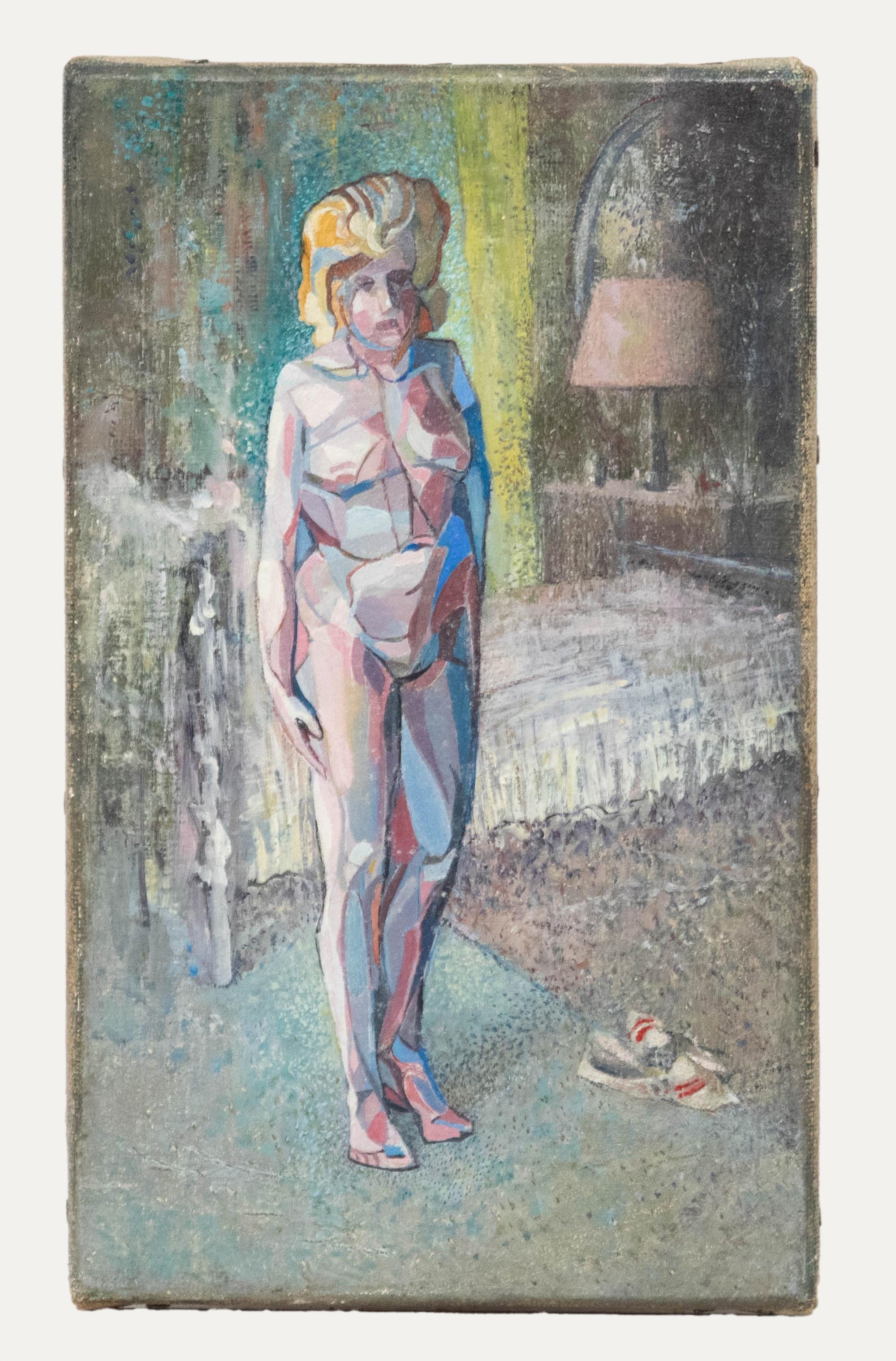 Huile du milieu du 20e siècle - Out of Place - Painting de Unknown