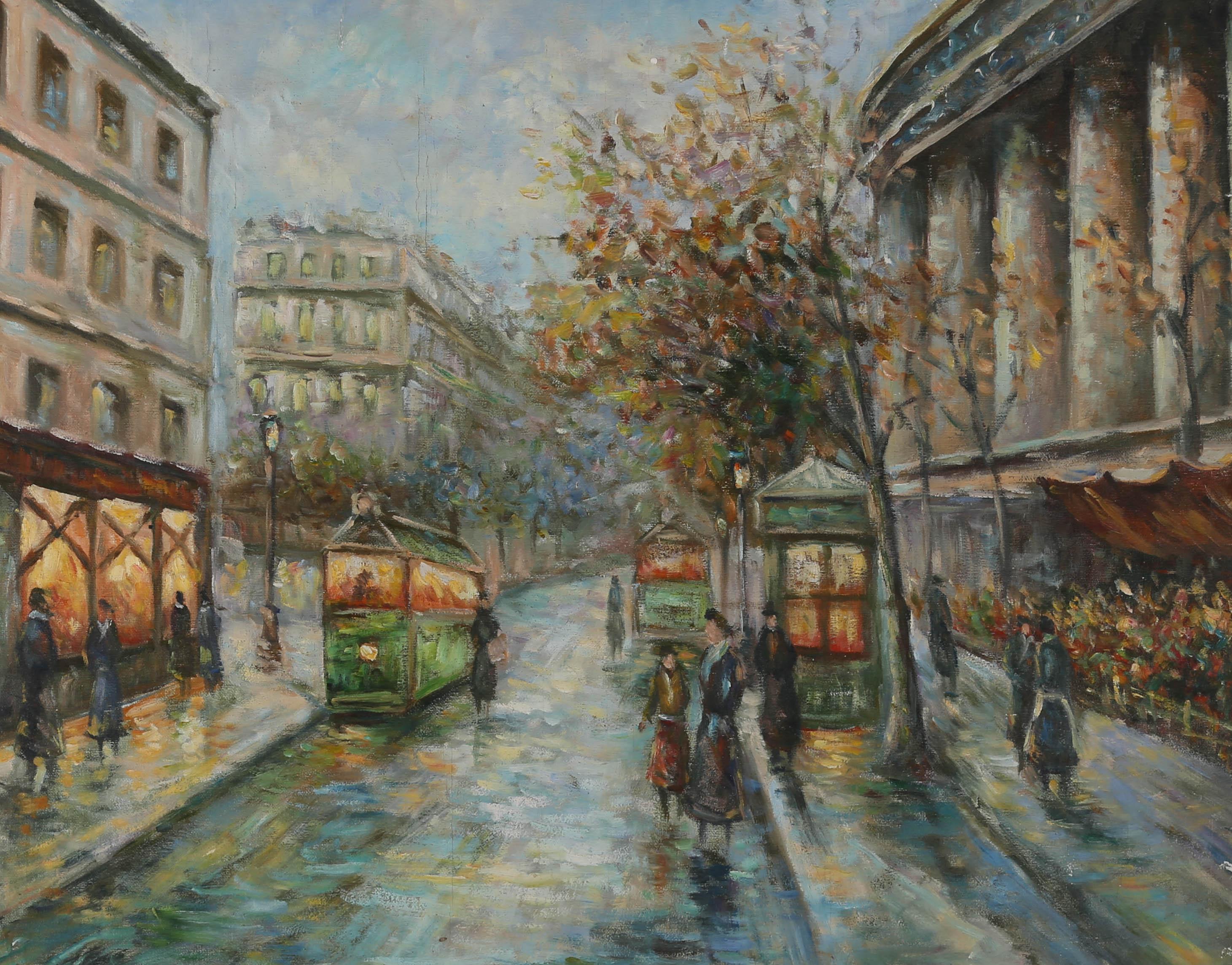painting of paris street