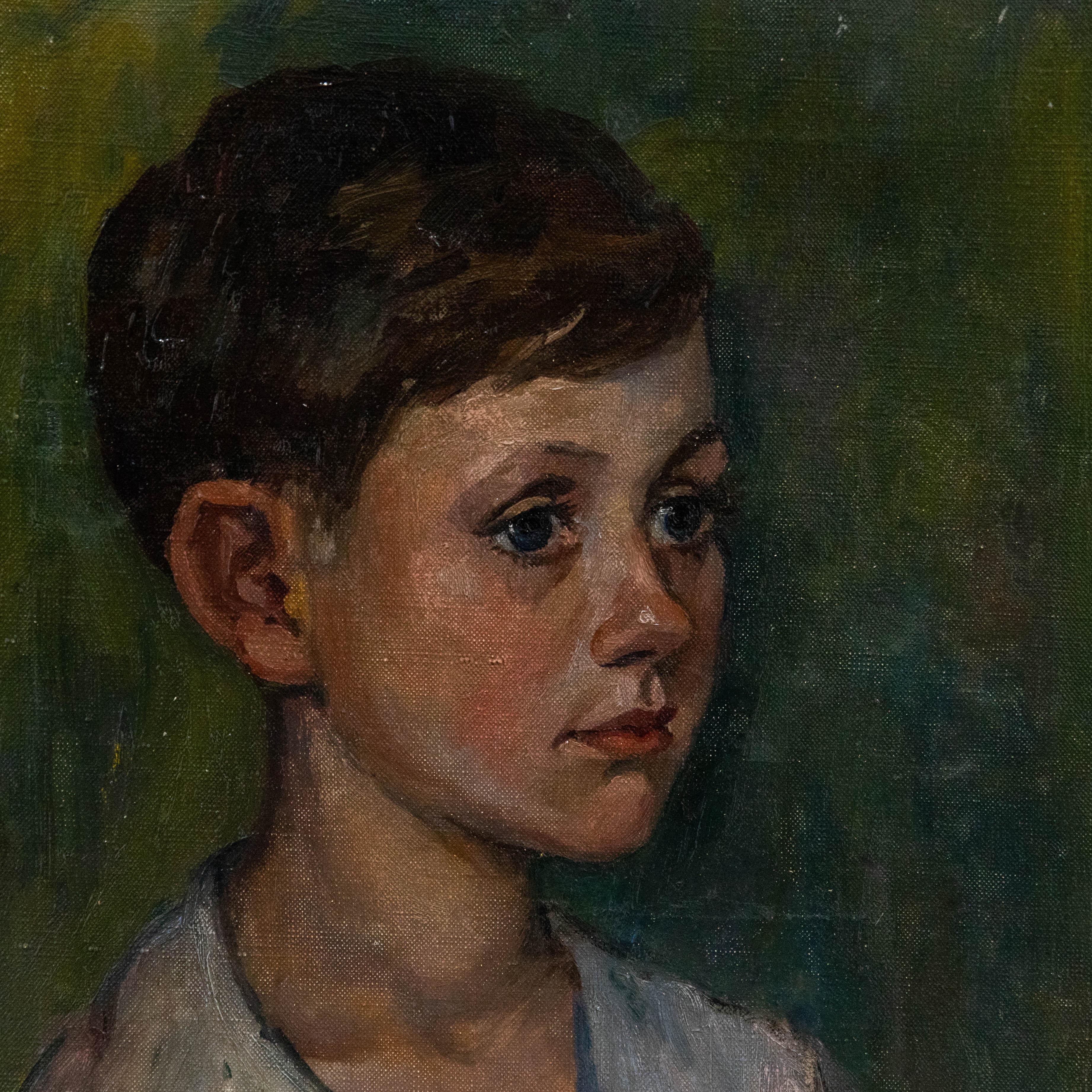 Mid 20th Century Oil - Portrait of a Boy 1