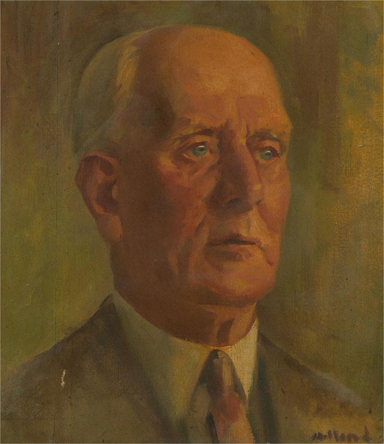 Mid 20th Century Oil - Portrait of a Gentleman - Painting by Unknown