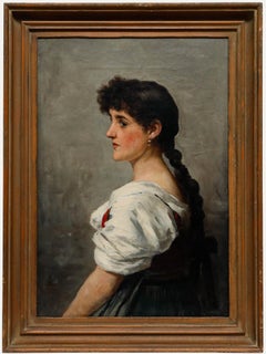 Mid 20th Century Oil - Portrait of a Young Woman