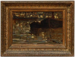 Mid 20th Century Oil - Reflections on the Water