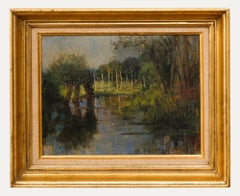 Mid 20th Century Oil - River Reflections