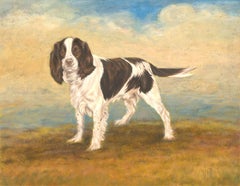 Mid 20th Century Oil - Spaniel in a Landscape