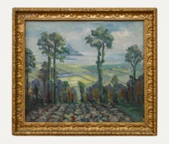 Olio della metà del XX secolo - Monte San Michele da Gulval