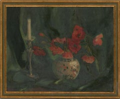 Mid 20th Century Oil - Still Life With Poppies