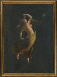 Huile du milieu du XXe siècle - La danseuse allégorique
