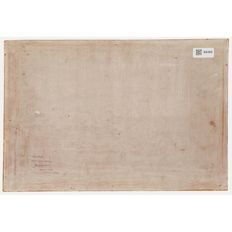 Mid 20th Century Oil - The Awaited Arrival - Brown Figurative Painting by Unknown